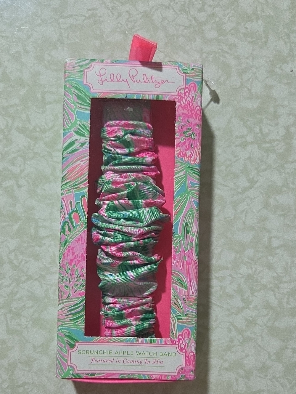 Lilly Pulitzer Pink & Green Scrunchie Apple Watch Band - Kids Accessories